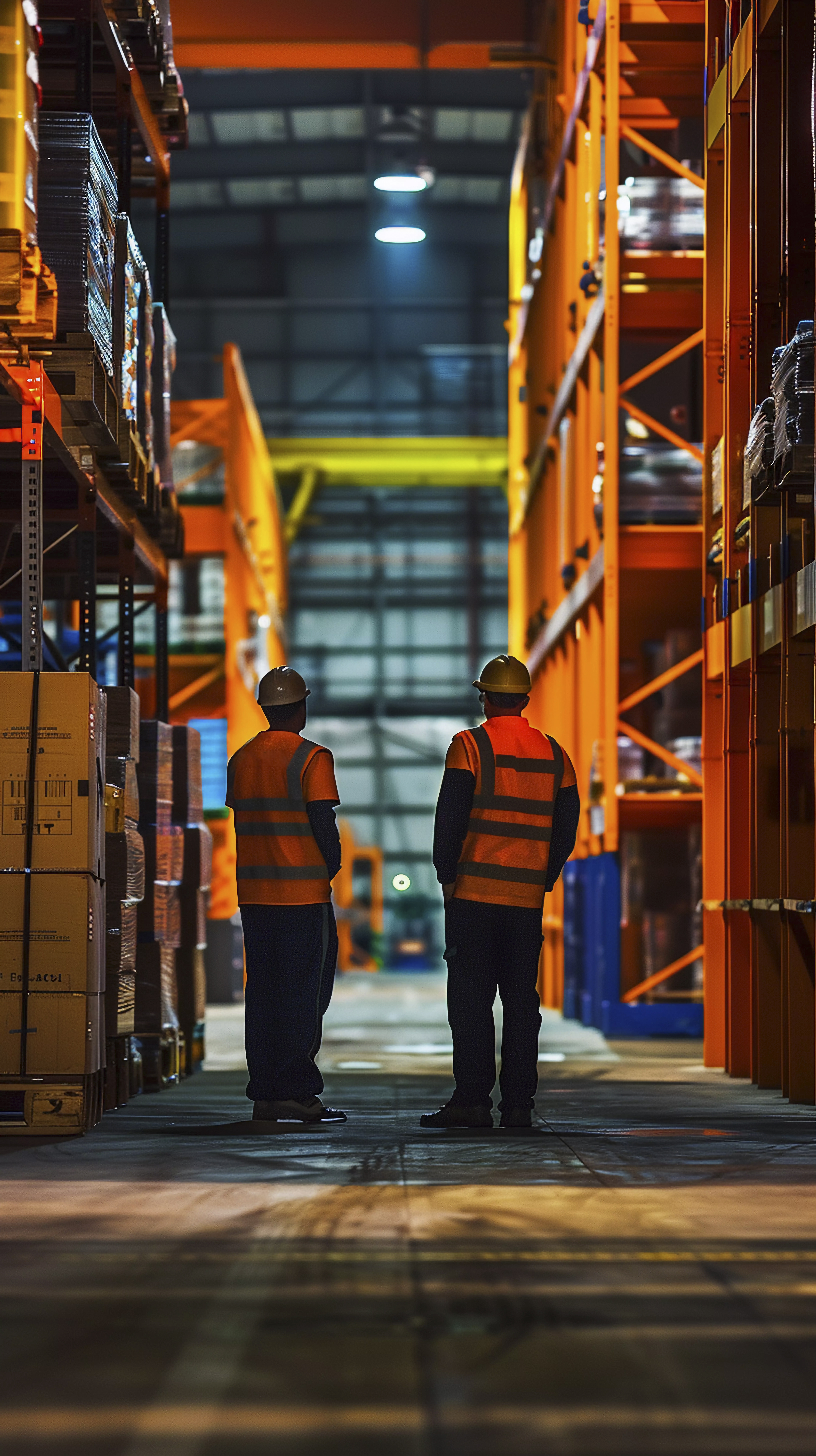 Warehouse staff working